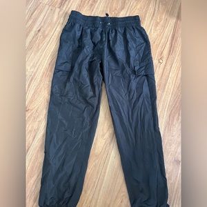 Black Medium Windbreaker Adjustable Rue 21 Cargo Pants